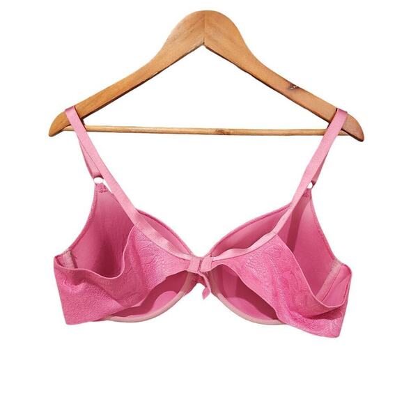 Bali Jacquard Underwire T-Shirt Bra Pink Size 40C - Picture 2 of 3
